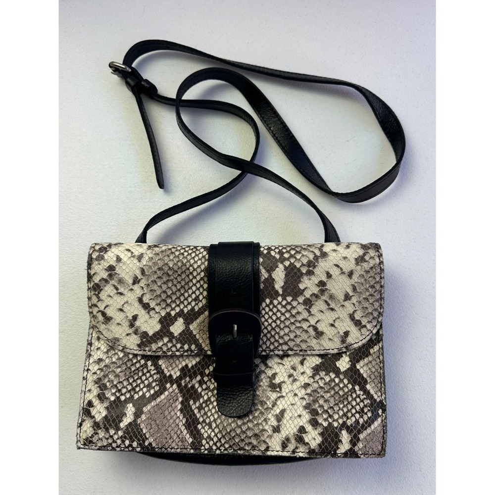 Patricia Nash Tauriana Portland Python Leather Crossbody Organizer Flap Bag Purs